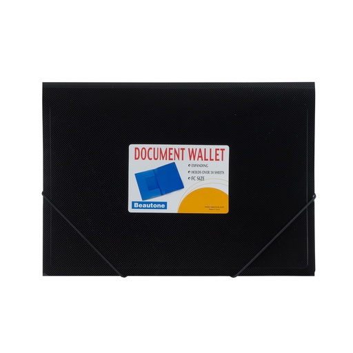 FOLDER ESPAÑOL OFICIO NEGRO METALICO BEAUTONE