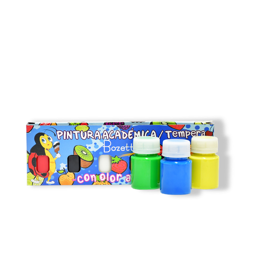 [28300] TEMPERAS CON OLOR 30 ML. 12 COL. BOZETTO (30)