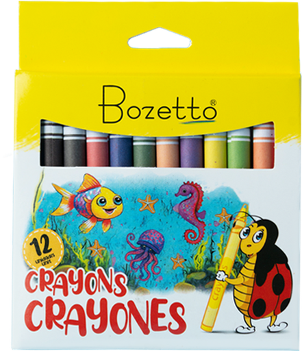 [30000] CRAYONES CERA 12 COL. 88 MM. X 8 MM. BOZETTO (24*6)