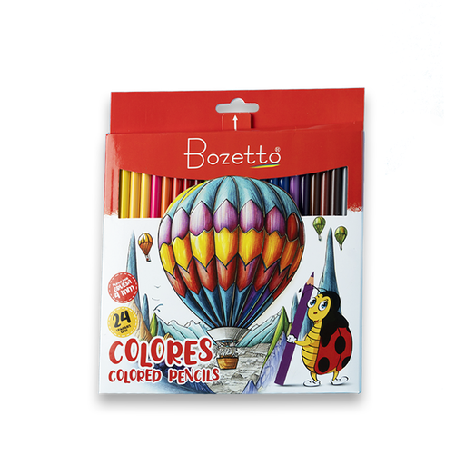 [30003] CRAYONES MADERA REDONDO 24 COL. MINA 4 MM. BOZETTO (6*12)