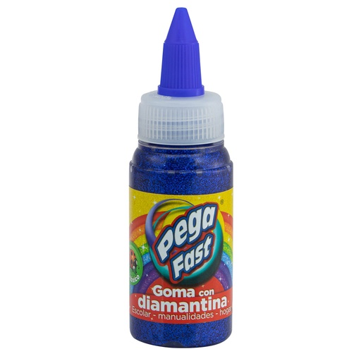 GOMA CON DIAMANTINA 60 ML. AZUL FAST