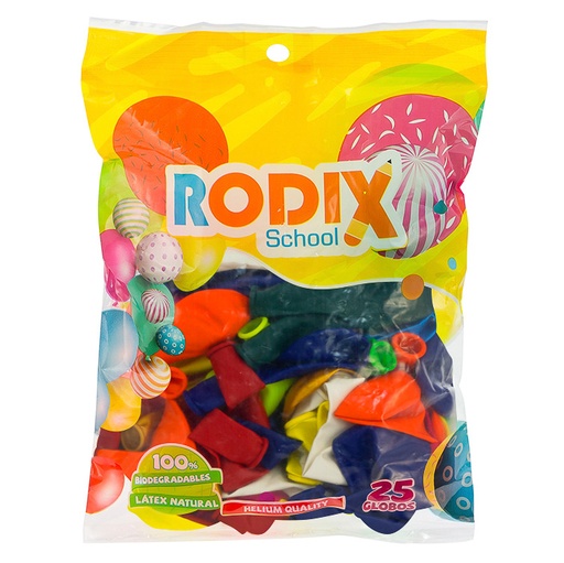 GLOBOS 25 U. 12" SURTIDO STD. RODIX