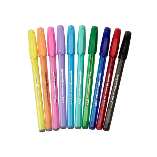 BOLIGRAFOS TRI MEDIANO PASTEL 10 COL. 1.00MM FAST