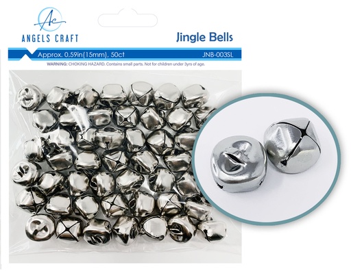 [JNB-003SL] CASCABELES PLATEADOS 15 MM. 50 U. ANGELS CRAFT