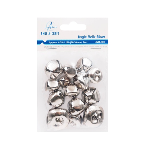 [JNB-006] CASCABEL PLATEADO TAMAÑO VARIADO 14 U. ANGELS CRAFT
