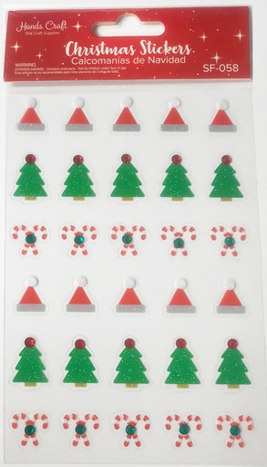 [SF-058] CALCOMANIAS 3D NAVIDEÑAS ARBOLES ANGELS CRAFT