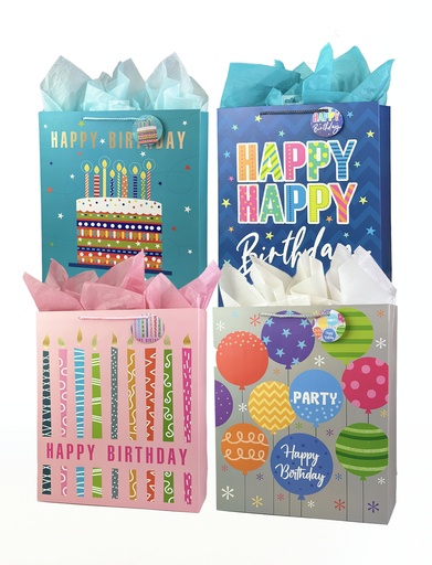 [GB-215-XL] BOLSA DE REGALO GB-215-XL FELIZ CUMPLEAÑOS EXTRA GRANDE ANGELS CRAFT