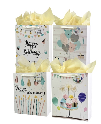 [GB-216-L] BOLSA DE REGALO GB-216-L FELIZ CUMPLEAÑOS GRANDE ANGELS CRAFT