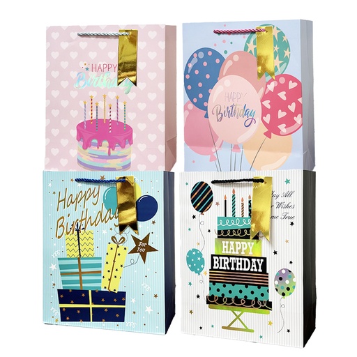 [GB-237-M] BOLSA DE REGALO GB-237-M FELIZ CUMPLEAÑOS MEDIANA ANGELS CRAFT