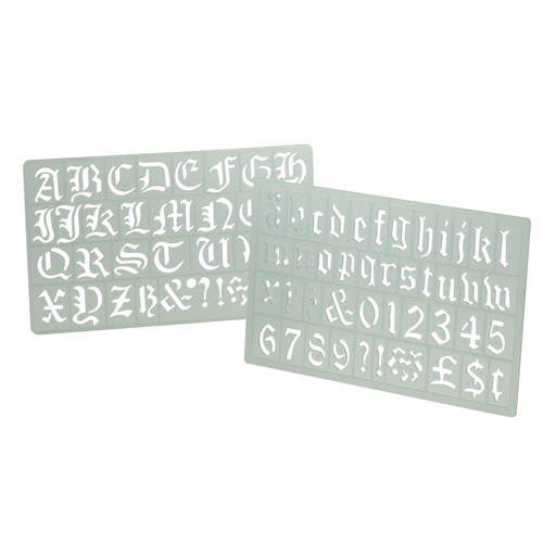 PLANTILLA LETRAS GOTICASC-3030 30 MM. COX