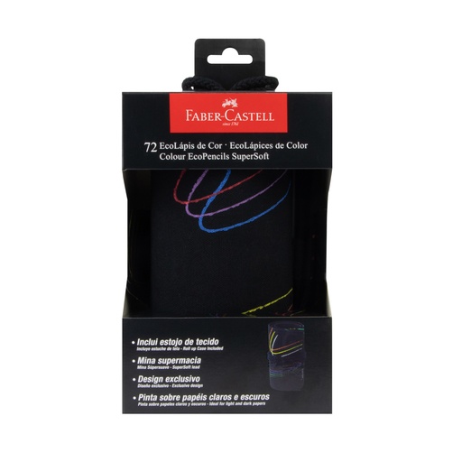 CRAYONES MADERA 72 COL ROLLO SUPER SOFT FABER CASTELL 