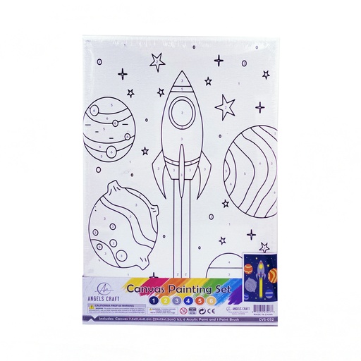 [CVS-052] SET DE PINTURA PINTA POR NUMEROS PLANETAS 7.5 PLG. X 11 PLG. ANGELS CRAFT