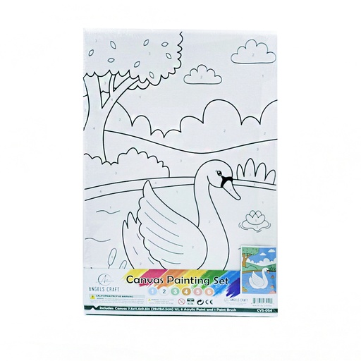 [CVS-054] SET DE PINTURA PINTA POR NUMEROS CISNE 7.5 X 11 ANGELS CRAFT