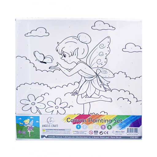 [CVS-057] SET DE PINTURA PINTA POR UMEROS HADAS 11.8 PLG. X 11.8 PLG. ANGELS CRAFT