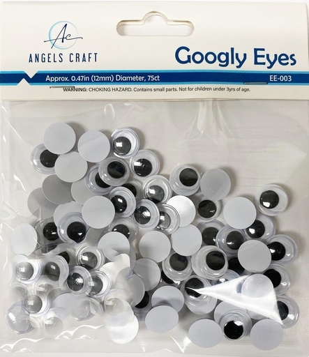 [EE-003] OJOS MOVILES 12 MM. 75 U. ANGELS CRAFT (12*30)