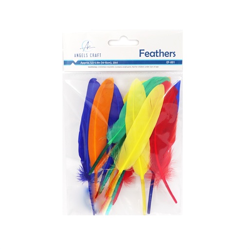 [EF-001] PLUMAS 20 U. 15 CM. ANGELS CRAFT (12*30)