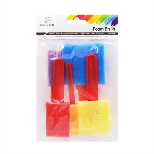 [PNT-004] BROCHA DE ESPONJA 5 U. ANGELS CRAFT (12*20)