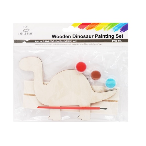 [PNT-047] SET DE PINTURA MADERA DINOSAURIOS ANGELS CRAFT (12*12)