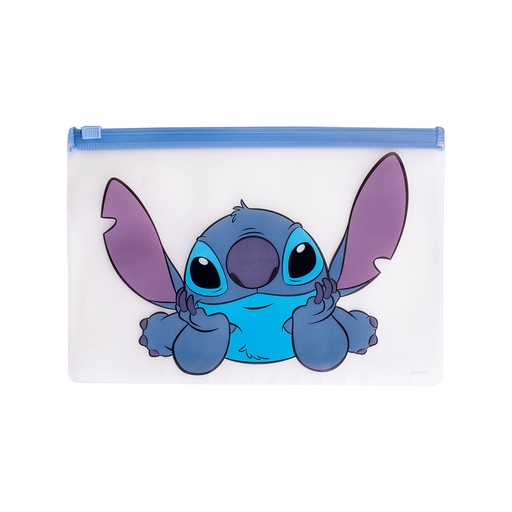 ESTUCHE PLASTICO ZIPLOC  STITCH MOOVING  