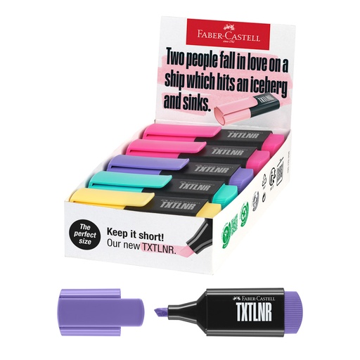 RESALTADOR MINI TURQUESA PASTEL 4212 FABER CASTELL 