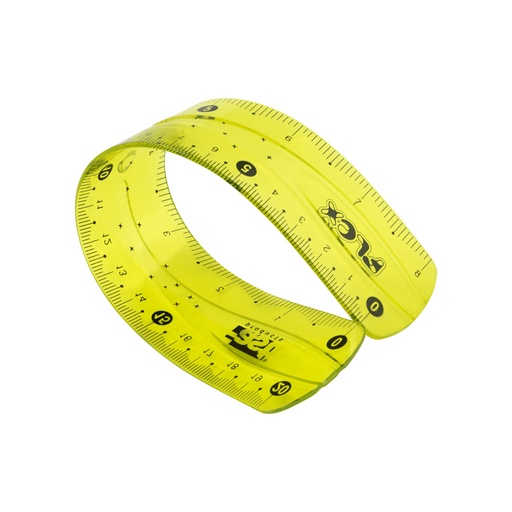 REGLA FLEXIBLE 20 CM. AMARILLA FAST   