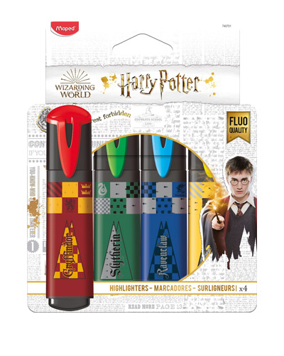 RESALTADORES HARRY POTTER 4 COL. COLORES SURTIDOS MAPED 