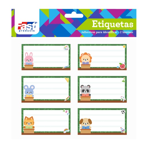 ETIQUETAS ESCOLARES BAILARINAS 12 U. FAST 